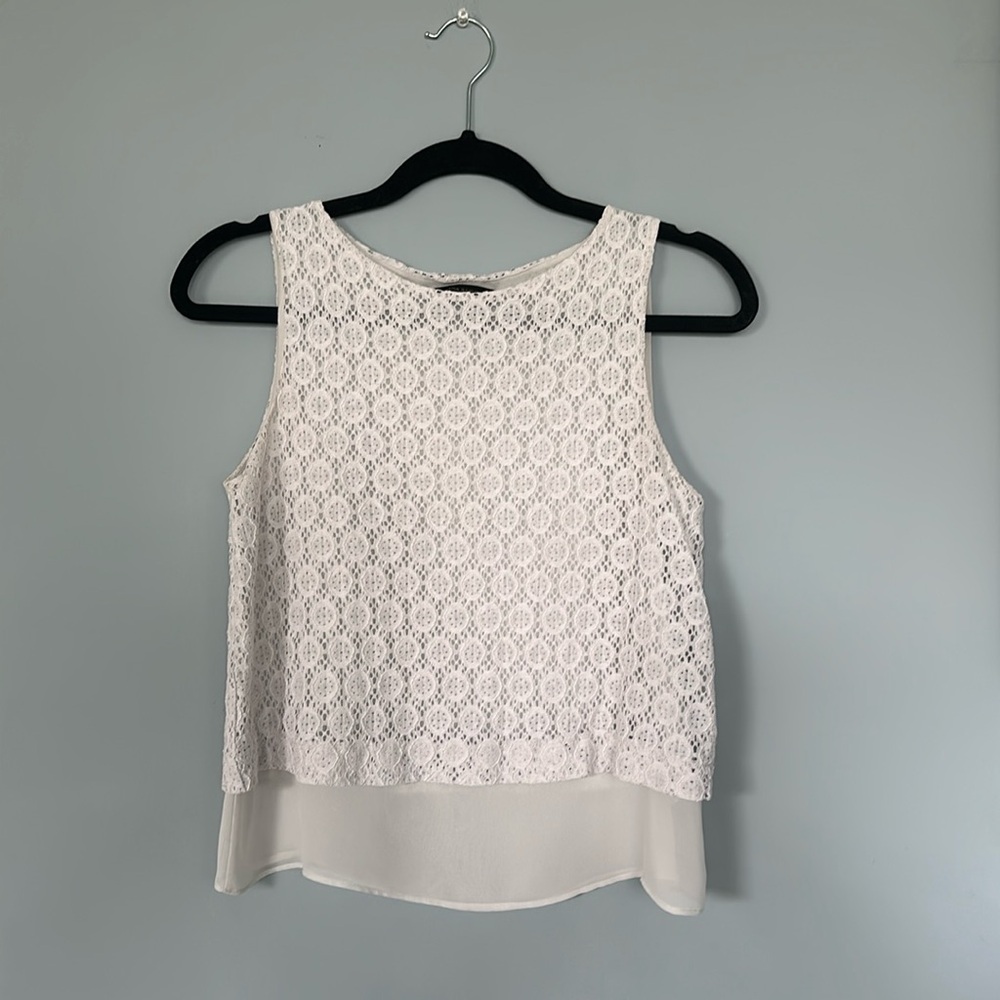 Banana Republic Lace Overlay Tank